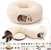 Cat tunnel bed with 40 interactive cat toys, cat tube, and indoor cat toys