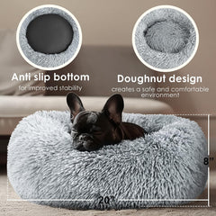 Suitable for indoor cat beds, a 20 inch soothing donut bed for kittens