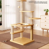 Multi layer sisal cat tree tower home leisure cat catching column, with hammock creative design pet furniture