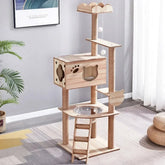 Cat Climbing Frame Multi-layer Scratching Post Strong Load-bearing Cat Tree Luxury Integrated Large Cats Towers