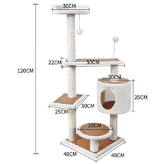 Sky Tower Cat Tree - Collection Apartment, Scratch Column, and Jumping Platform