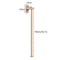 Cat Climbing Shelf and Rope Tree Wall Mounted Scratching Post Sisal Rope Lounging Interactive Play Toys Gym for Indoor Cats