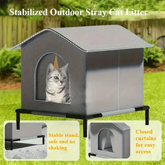 Cat house with mat waterproof summer pavilion foldable