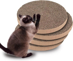 Circular flat cat scratch board