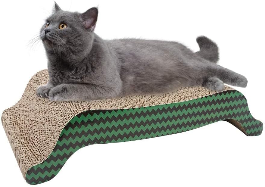 Cat scraper - reversible cardboard scraper, durable cat scraper bowl