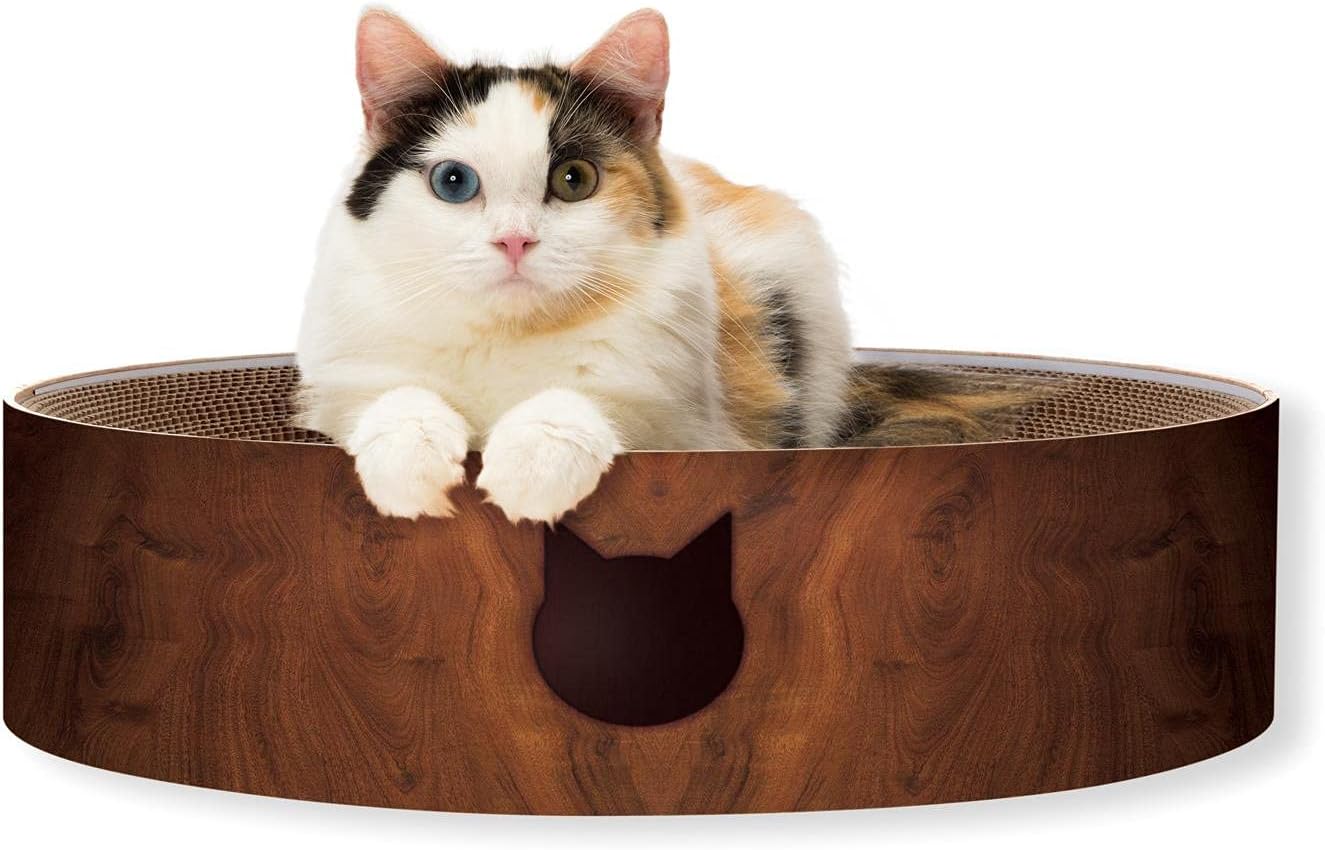 Indoor cat scratching bowl - cat scratching blinds with reversible usability and additional comfort