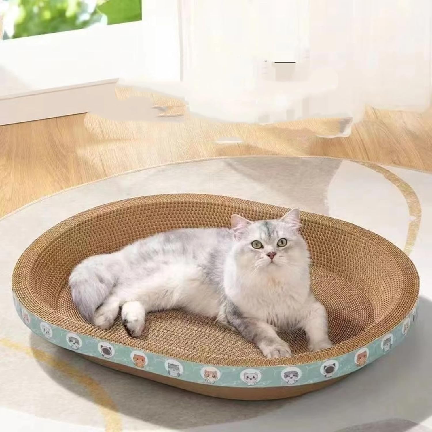 Circular cat scratch board corrugated paper cat nest cat