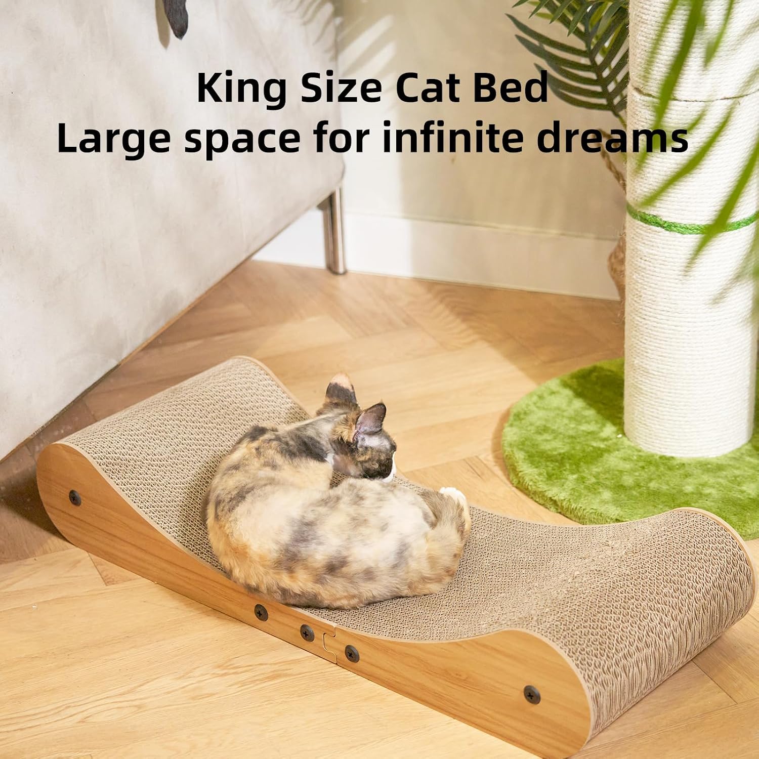 Cat scratch cardboard bed, 27.5-inch oversized cat scratch sofa bed