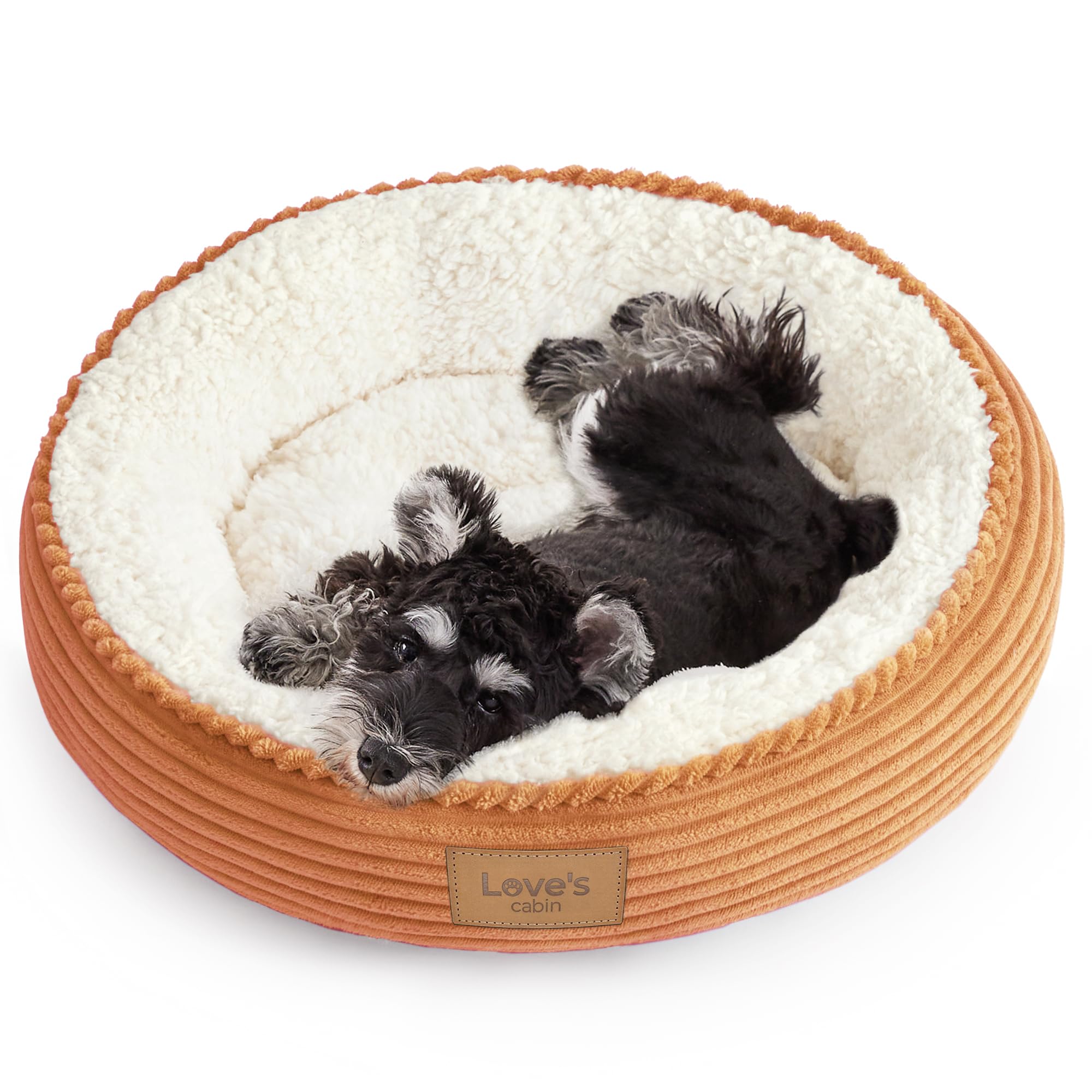 Cabin round donut cat dog mattress, 20 inch cat or puppy bed
