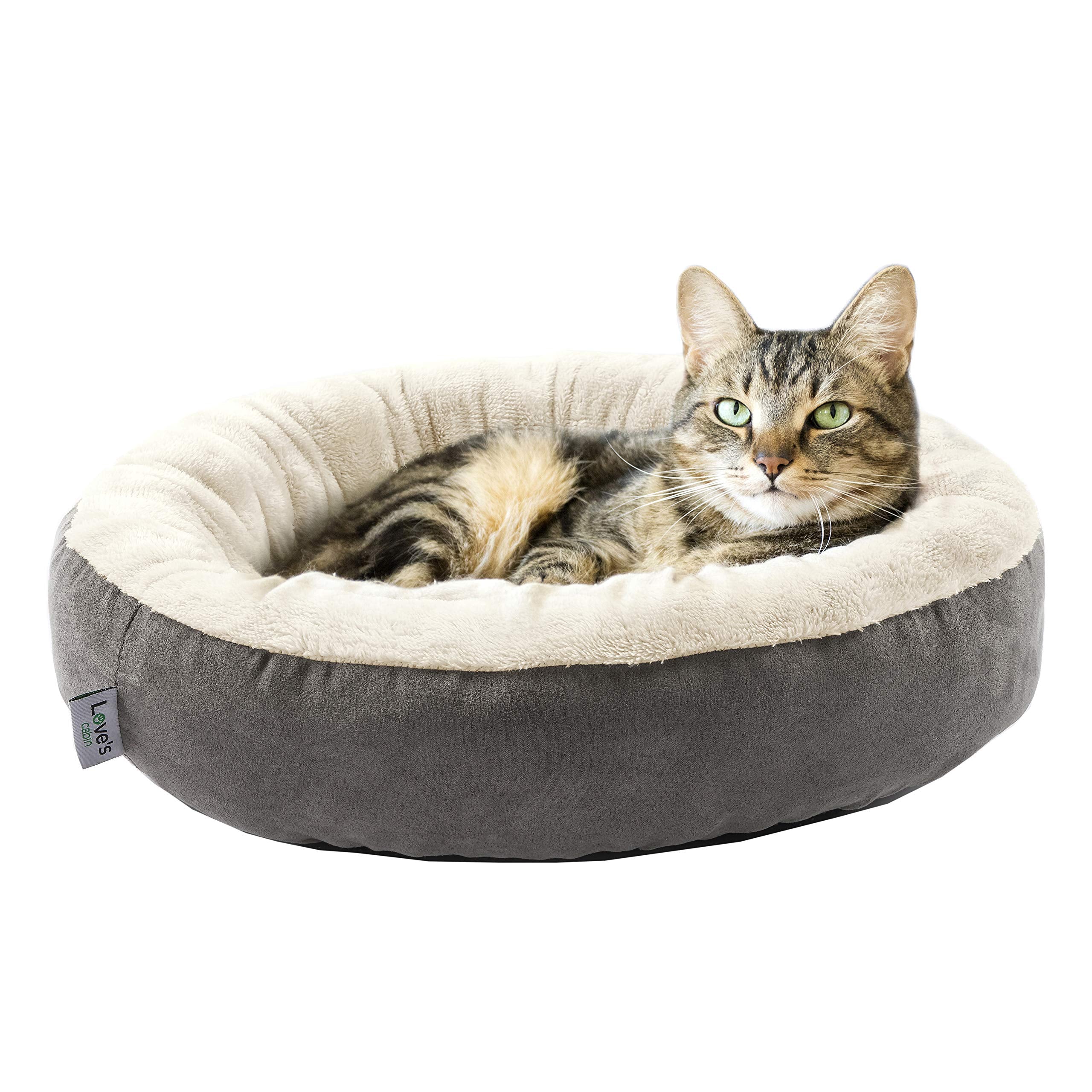 Cabin round donut cat dog mattress, 20 inch cat or puppy bed