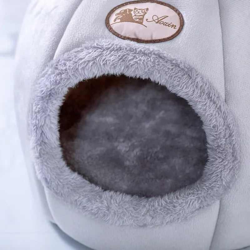 Winter new deep sleep comfortable cat bed small cushion basket